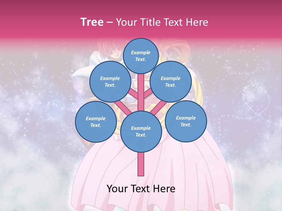 A Couple Of Anime Characters Sitting On Top Of Each Other PowerPoint Template