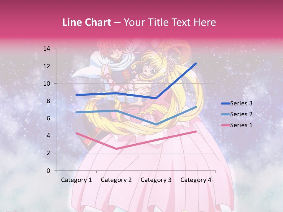 A Couple Of Anime Characters Sitting On Top Of Each Other PowerPoint Template