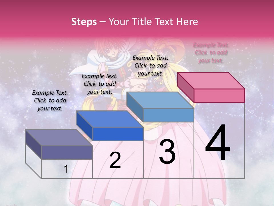 A Couple Of Anime Characters Sitting On Top Of Each Other PowerPoint Template