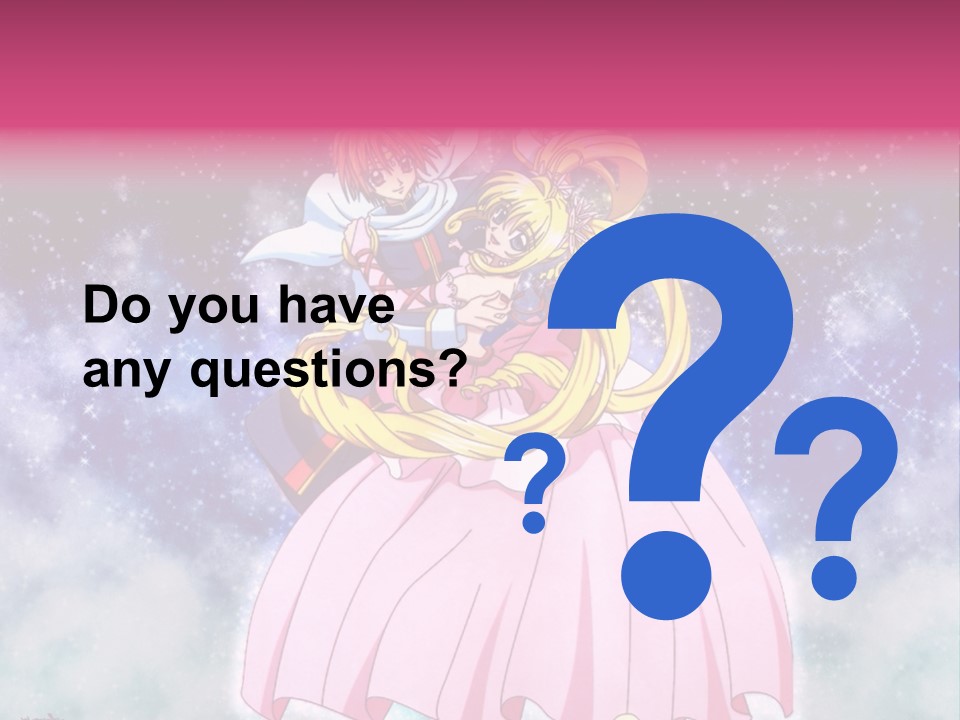 A Couple Of Anime Characters Sitting On Top Of Each Other PowerPoint Template