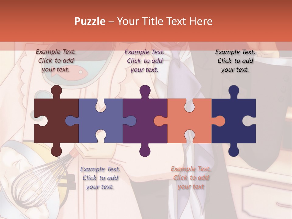 A Couple Of People Standing Next To Each Other In A Kitchen PowerPoint Template