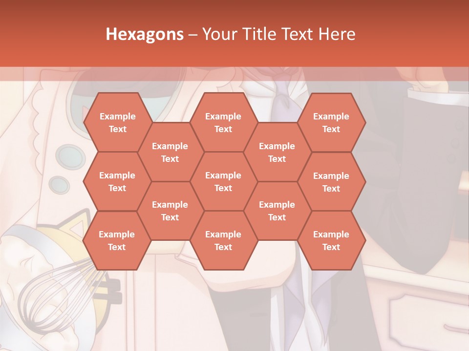 A Couple Of People Standing Next To Each Other In A Kitchen PowerPoint Template