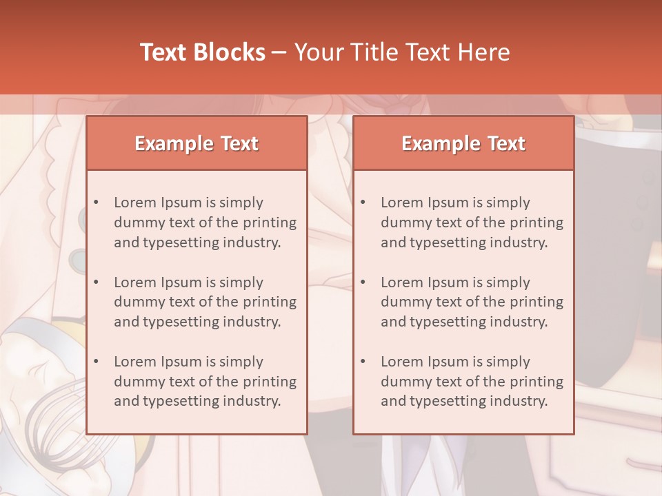 A Couple Of People Standing Next To Each Other In A Kitchen PowerPoint Template