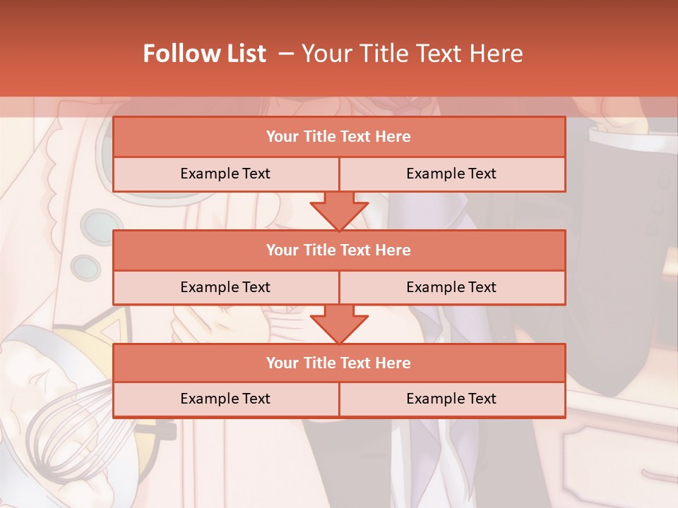A Couple Of People Standing Next To Each Other In A Kitchen PowerPoint Template