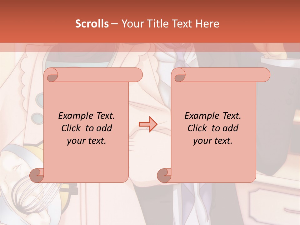 A Couple Of People Standing Next To Each Other In A Kitchen PowerPoint Template