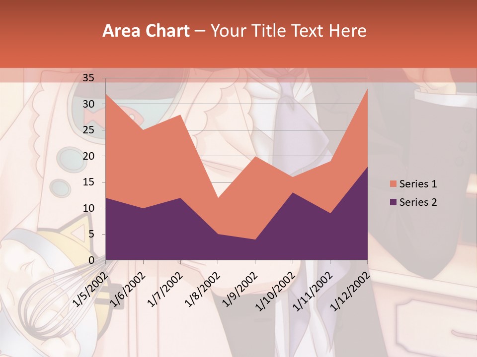 A Couple Of People Standing Next To Each Other In A Kitchen PowerPoint Template