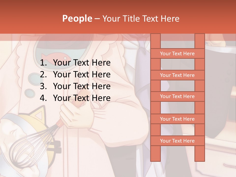 A Couple Of People Standing Next To Each Other In A Kitchen PowerPoint Template