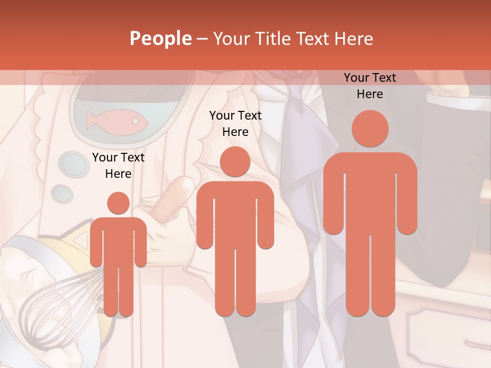 A Couple Of People Standing Next To Each Other In A Kitchen PowerPoint Template