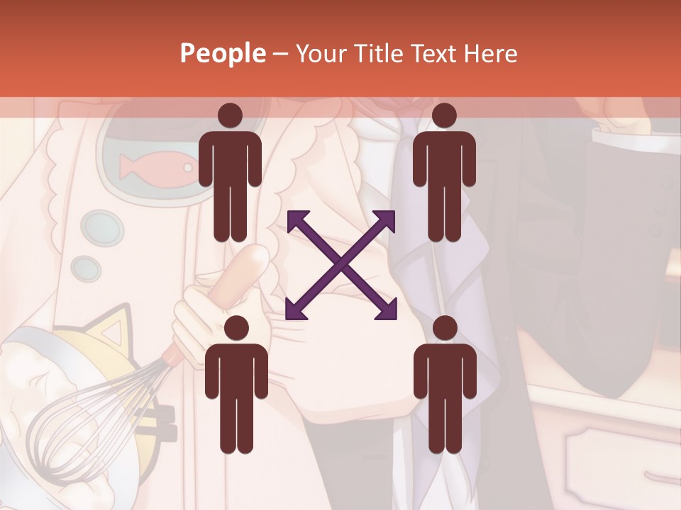 A Couple Of People Standing Next To Each Other In A Kitchen PowerPoint Template