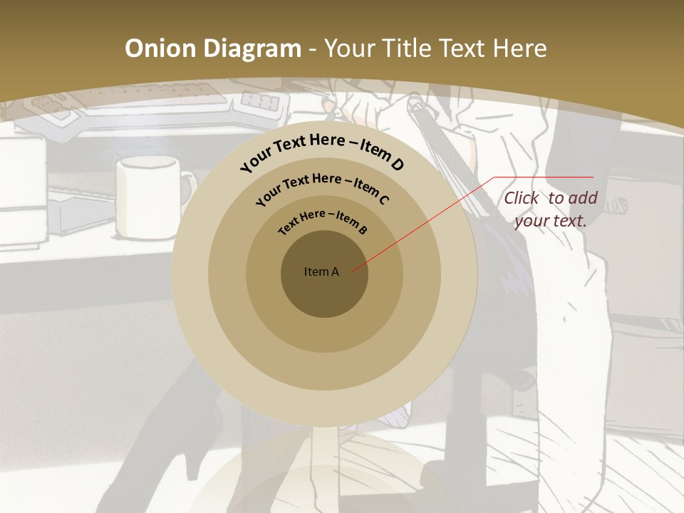 A Woman Sitting At A Desk With A Cup Of Coffee PowerPoint Template