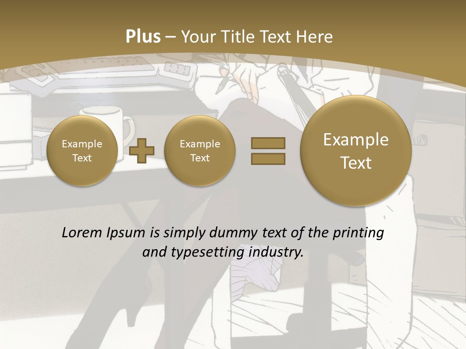 A Woman Sitting At A Desk With A Cup Of Coffee PowerPoint Template