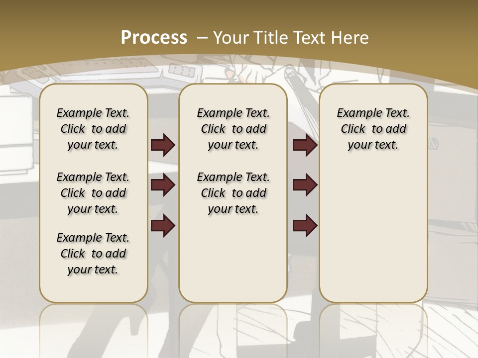 A Woman Sitting At A Desk With A Cup Of Coffee PowerPoint Template