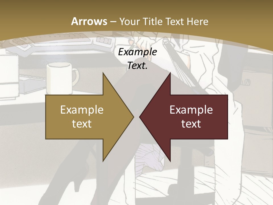 A Woman Sitting At A Desk With A Cup Of Coffee PowerPoint Template