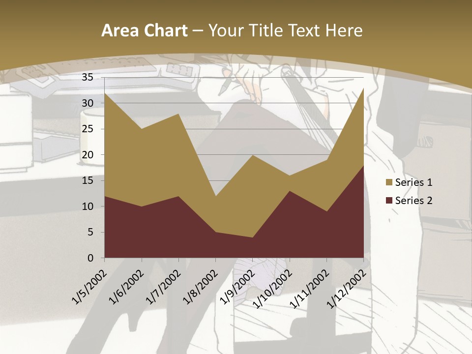 A Woman Sitting At A Desk With A Cup Of Coffee PowerPoint Template
