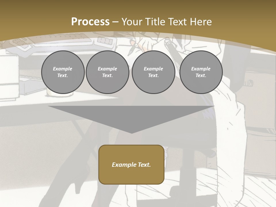 A Woman Sitting At A Desk With A Cup Of Coffee PowerPoint Template