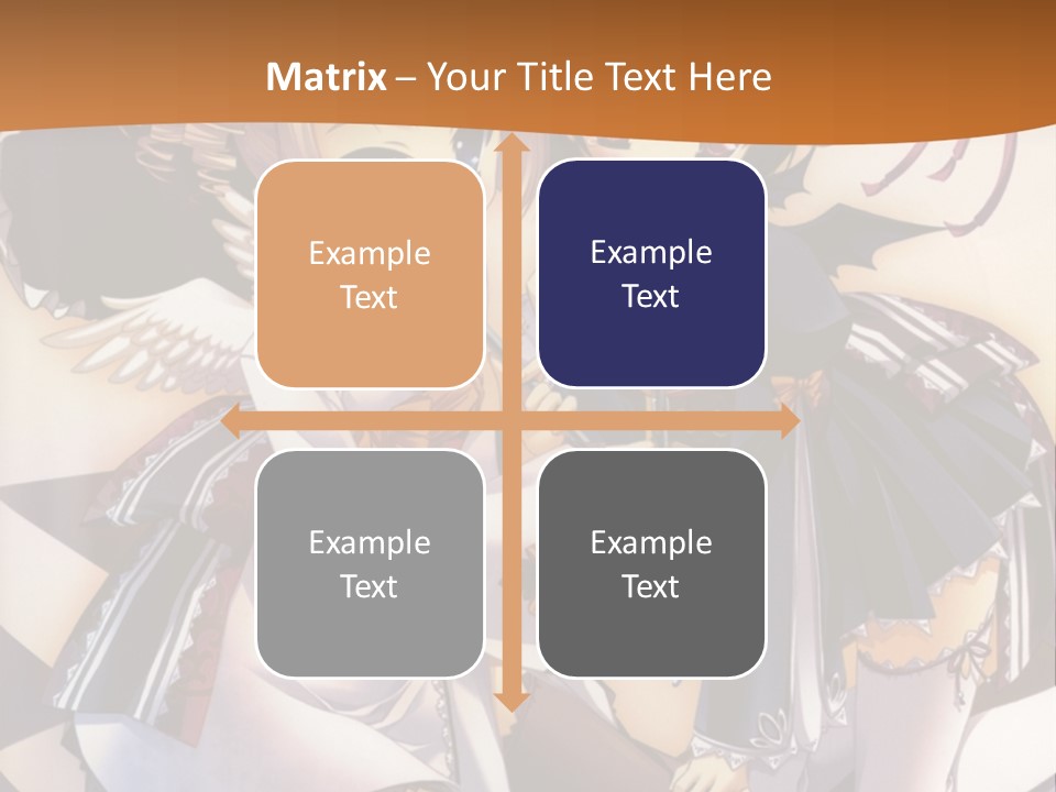 A Couple Of Anime Characters On A Checkered Floor PowerPoint Template