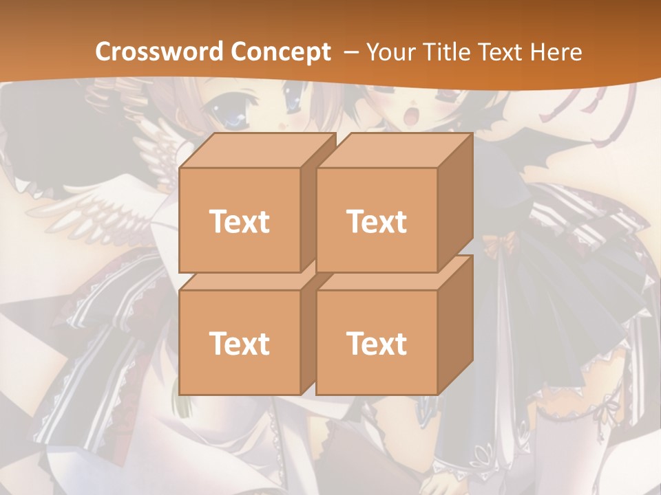 A Couple Of Anime Characters On A Checkered Floor PowerPoint Template