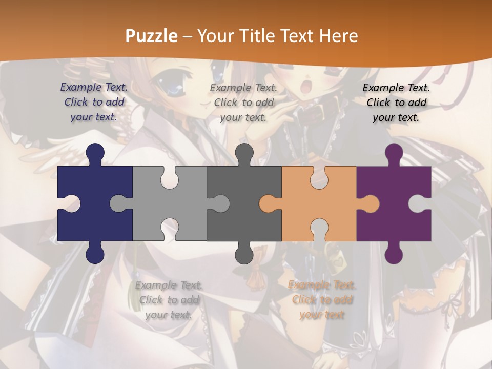 A Couple Of Anime Characters On A Checkered Floor PowerPoint Template