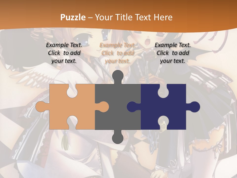 A Couple Of Anime Characters On A Checkered Floor PowerPoint Template