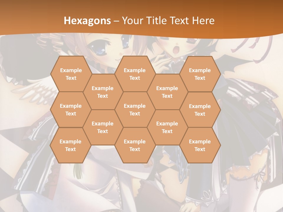 A Couple Of Anime Characters On A Checkered Floor PowerPoint Template