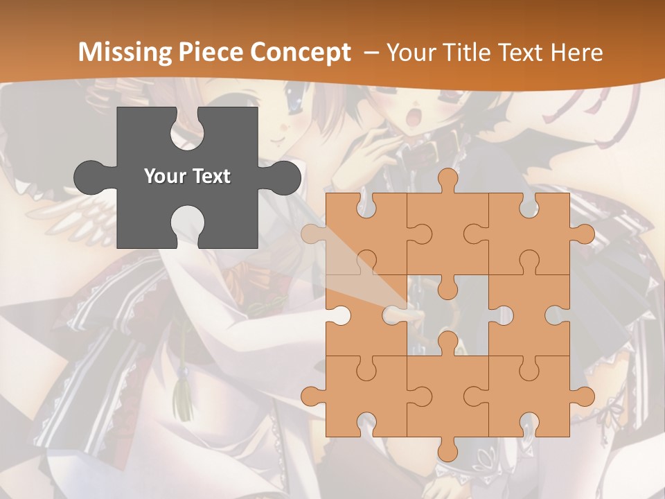 A Couple Of Anime Characters On A Checkered Floor PowerPoint Template
