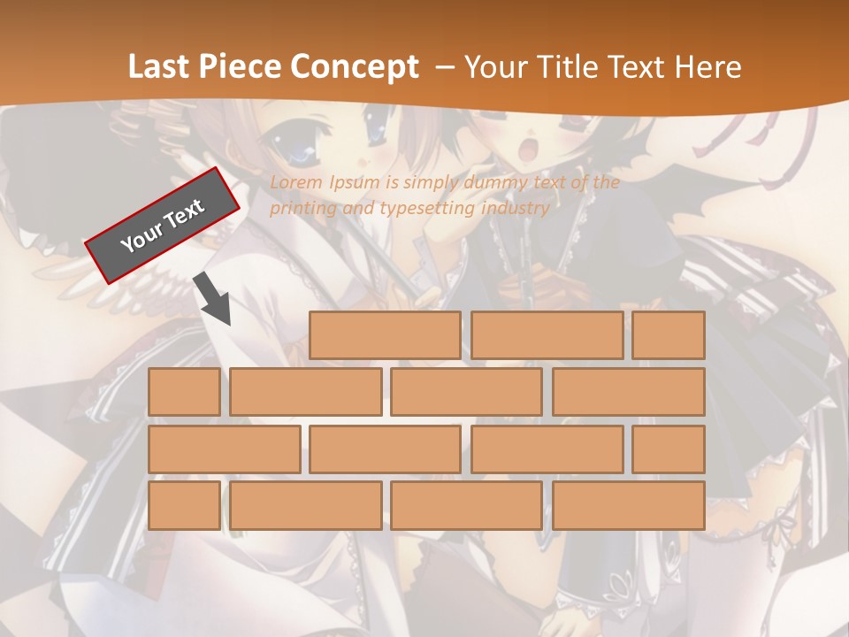A Couple Of Anime Characters On A Checkered Floor PowerPoint Template