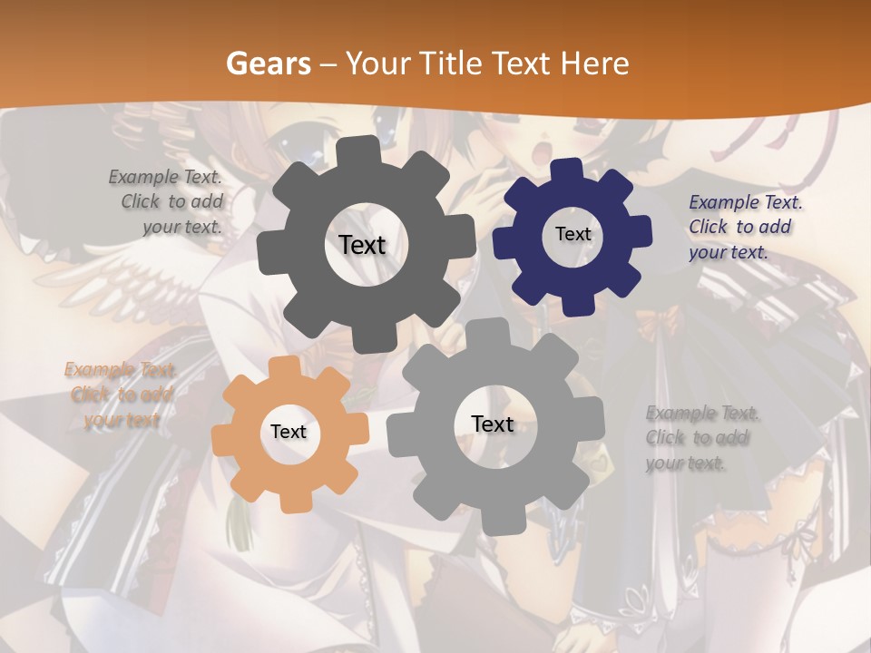 A Couple Of Anime Characters On A Checkered Floor PowerPoint Template