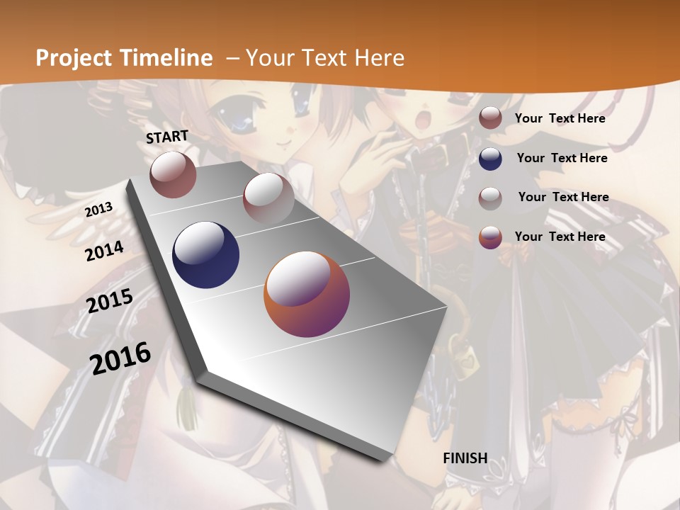 A Couple Of Anime Characters On A Checkered Floor PowerPoint Template