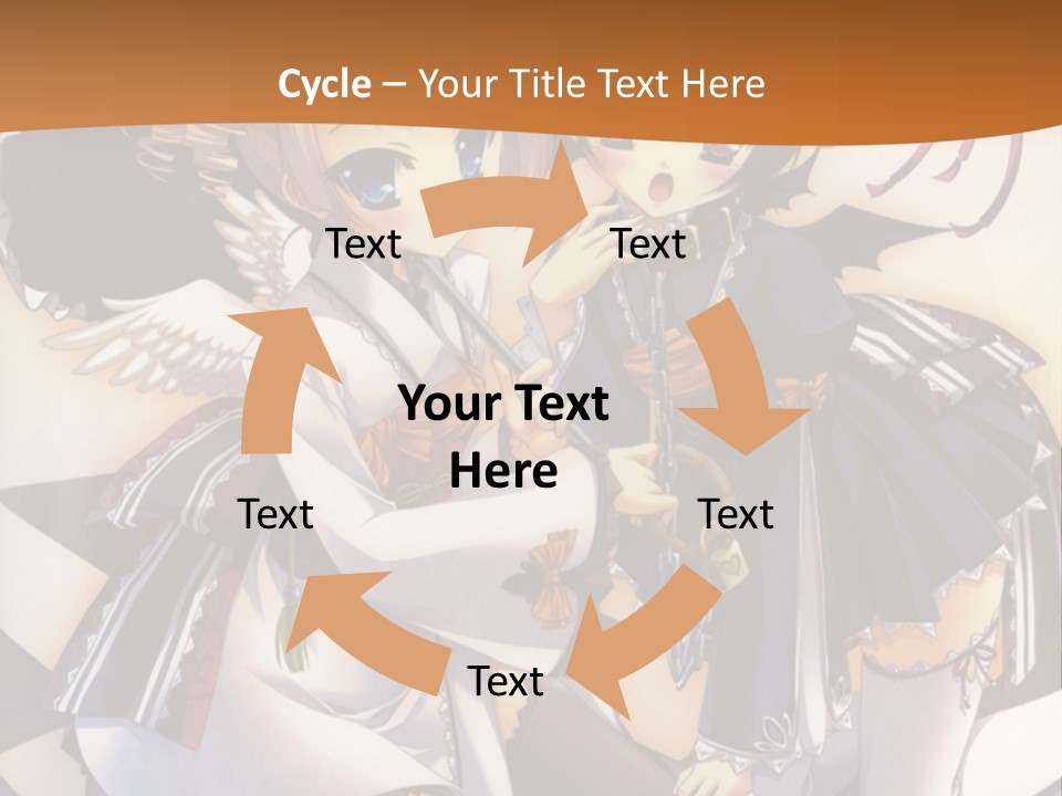 A Couple Of Anime Characters On A Checkered Floor PowerPoint Template