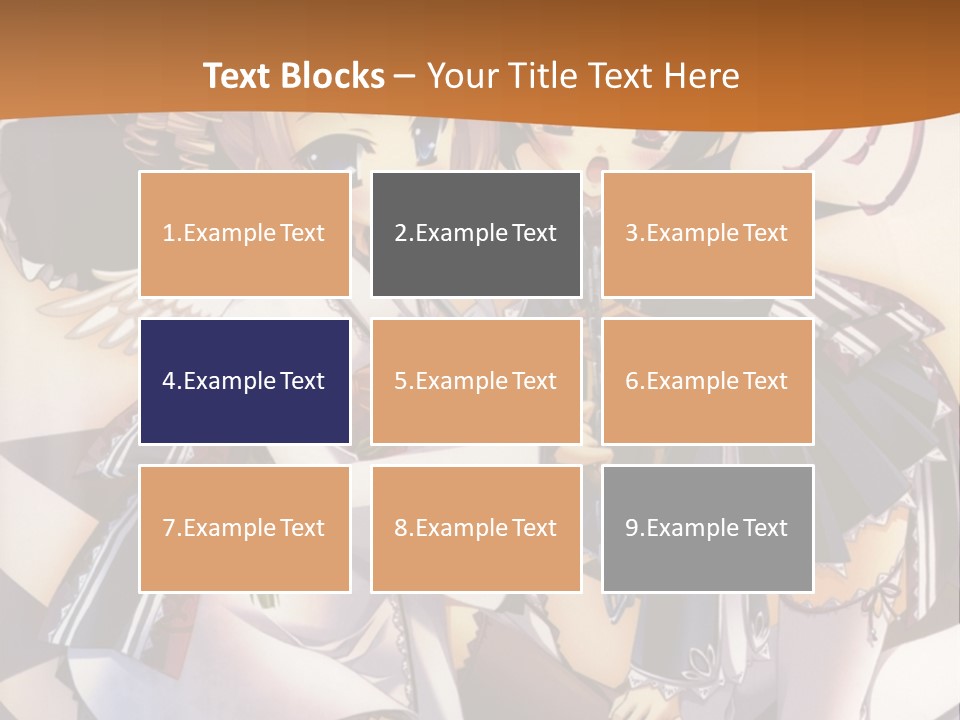 A Couple Of Anime Characters On A Checkered Floor PowerPoint Template