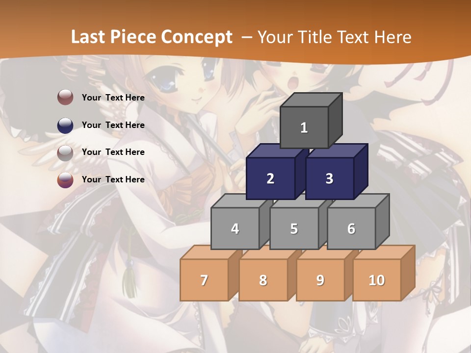 A Couple Of Anime Characters On A Checkered Floor PowerPoint Template