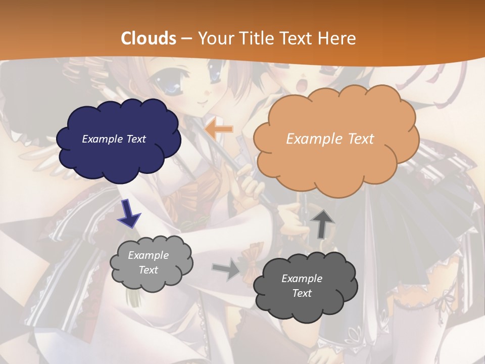 A Couple Of Anime Characters On A Checkered Floor PowerPoint Template