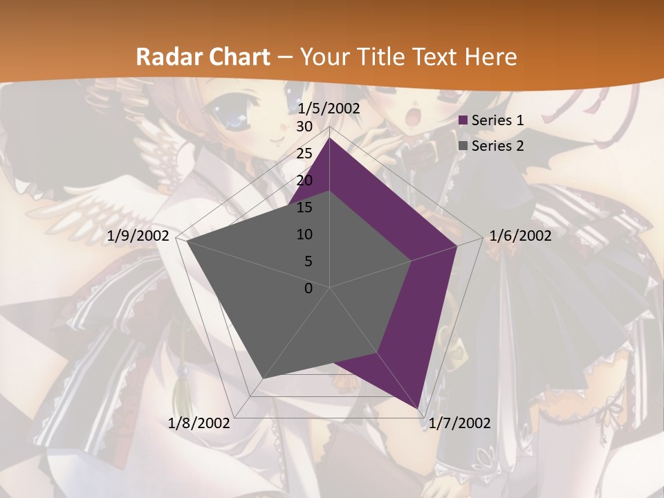 A Couple Of Anime Characters On A Checkered Floor PowerPoint Template
