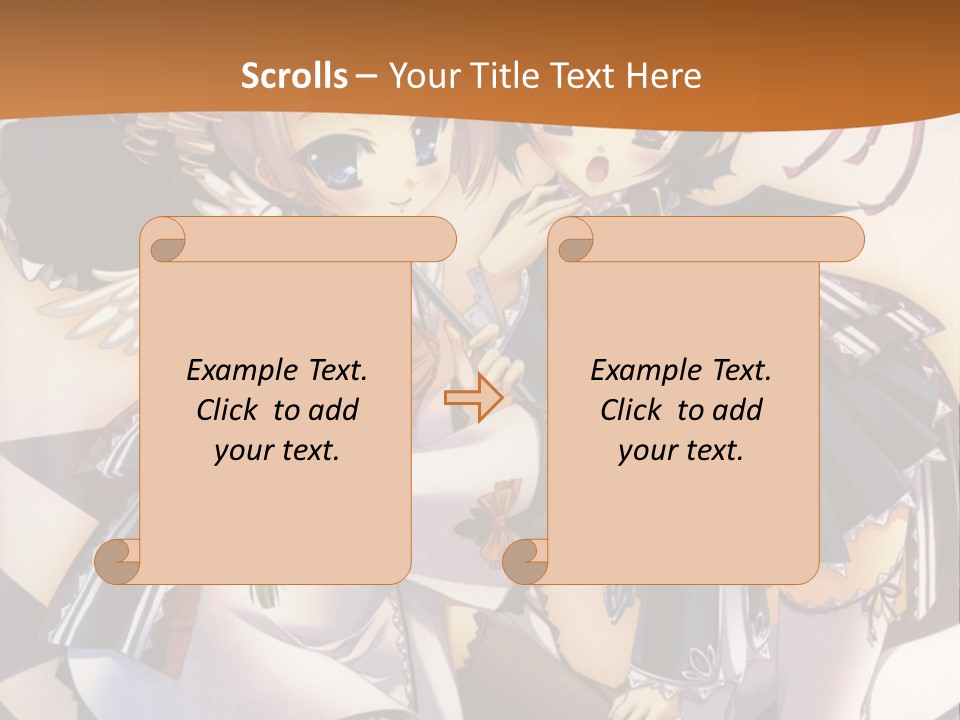 A Couple Of Anime Characters On A Checkered Floor PowerPoint Template