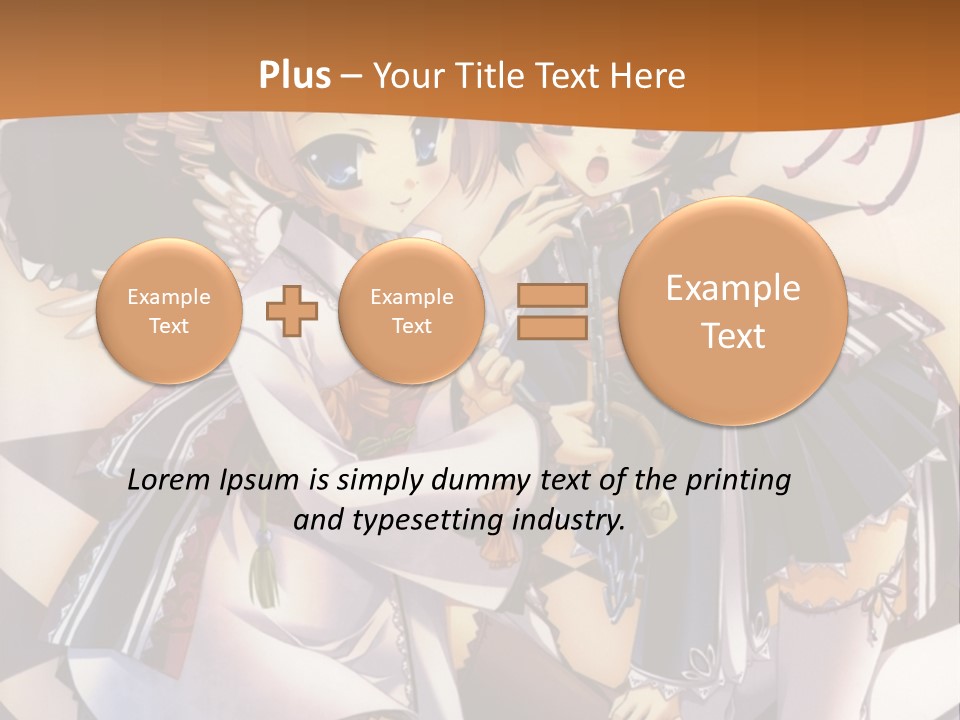 A Couple Of Anime Characters On A Checkered Floor PowerPoint Template