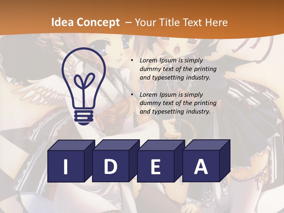 A Couple Of Anime Characters On A Checkered Floor PowerPoint Template