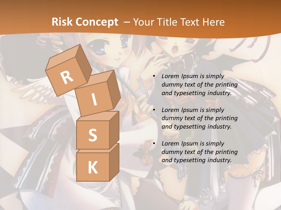 A Couple Of Anime Characters On A Checkered Floor PowerPoint Template