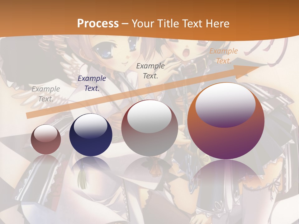 A Couple Of Anime Characters On A Checkered Floor PowerPoint Template