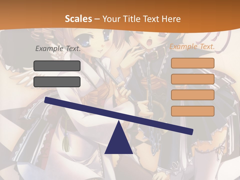 A Couple Of Anime Characters On A Checkered Floor PowerPoint Template
