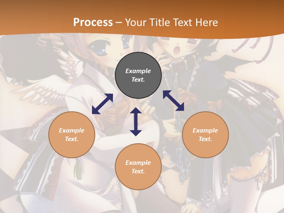 A Couple Of Anime Characters On A Checkered Floor PowerPoint Template