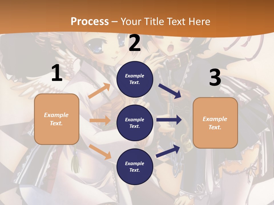 A Couple Of Anime Characters On A Checkered Floor PowerPoint Template