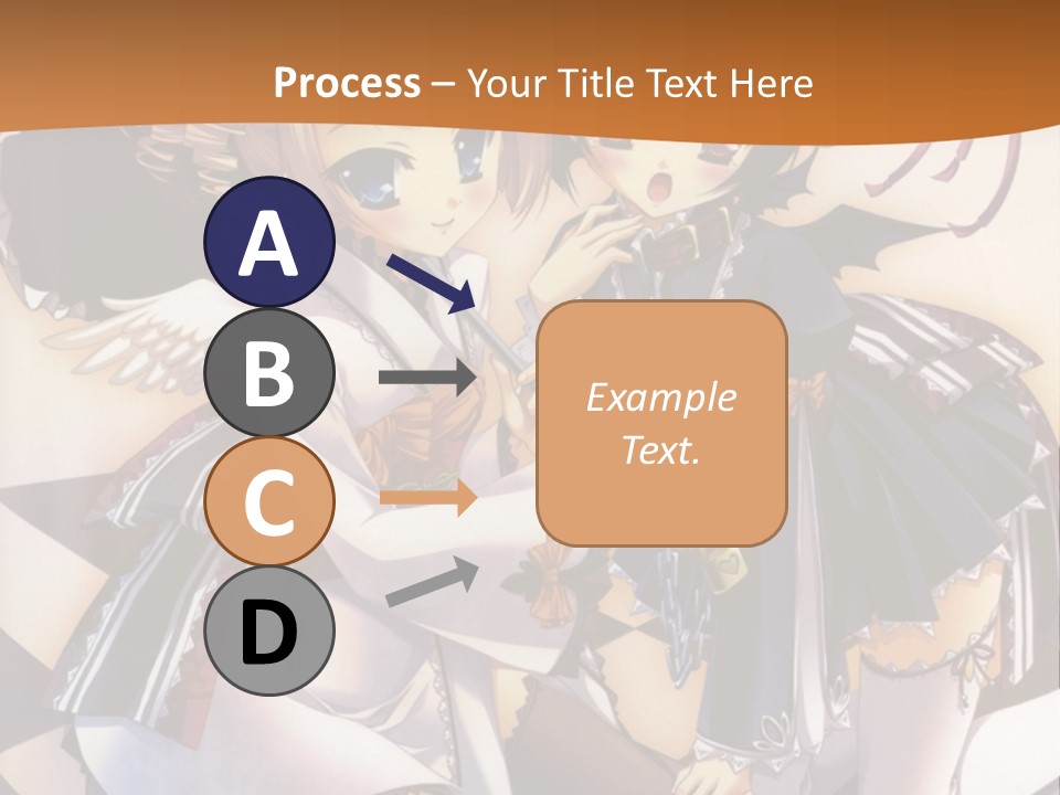 A Couple Of Anime Characters On A Checkered Floor PowerPoint Template