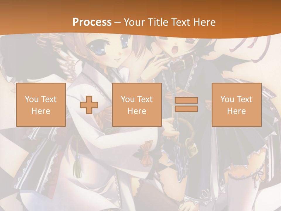 A Couple Of Anime Characters On A Checkered Floor PowerPoint Template