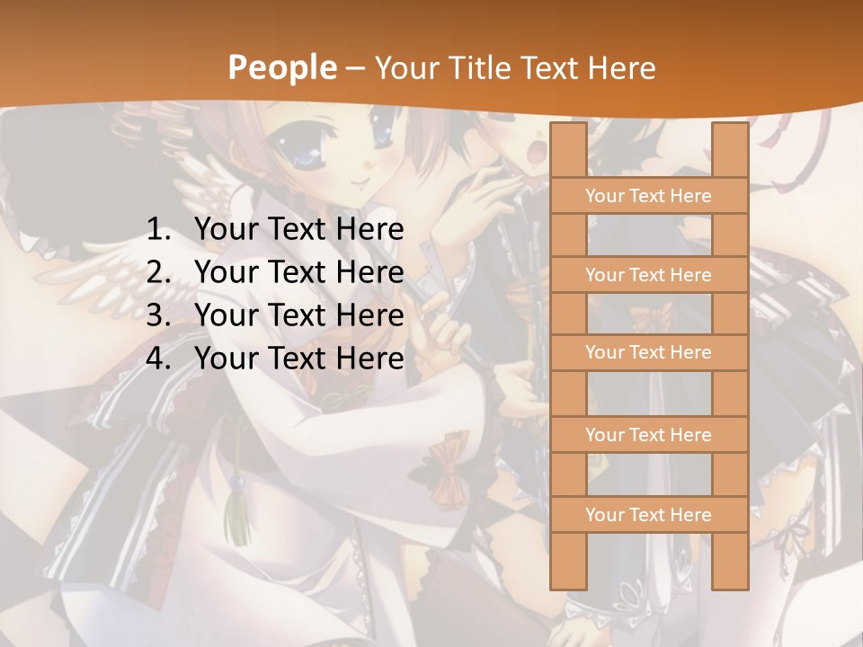 A Couple Of Anime Characters On A Checkered Floor PowerPoint Template