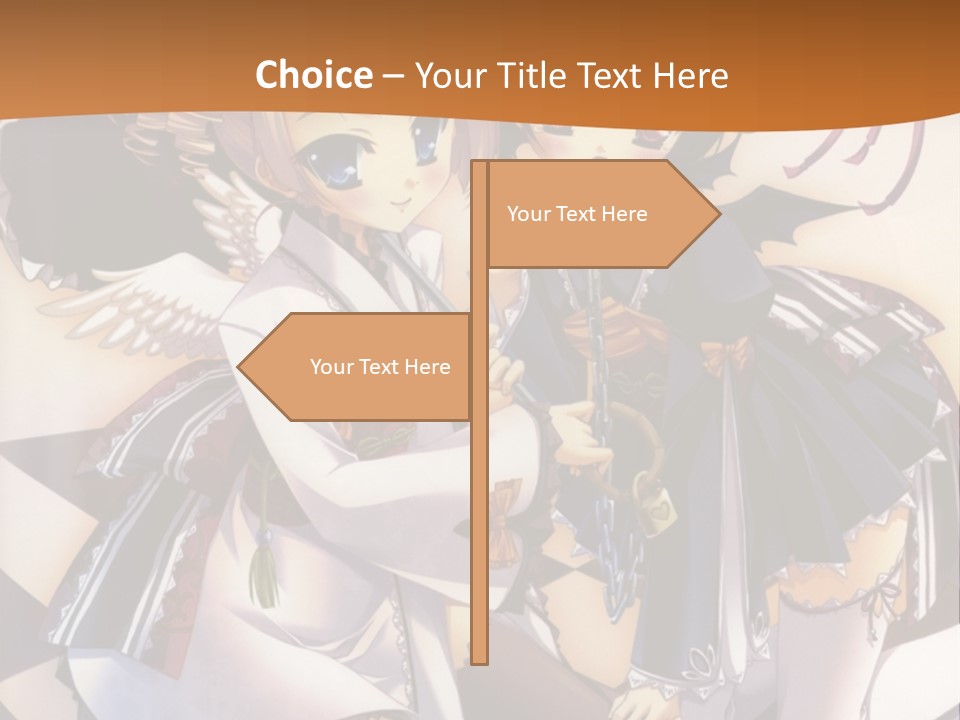 A Couple Of Anime Characters On A Checkered Floor PowerPoint Template