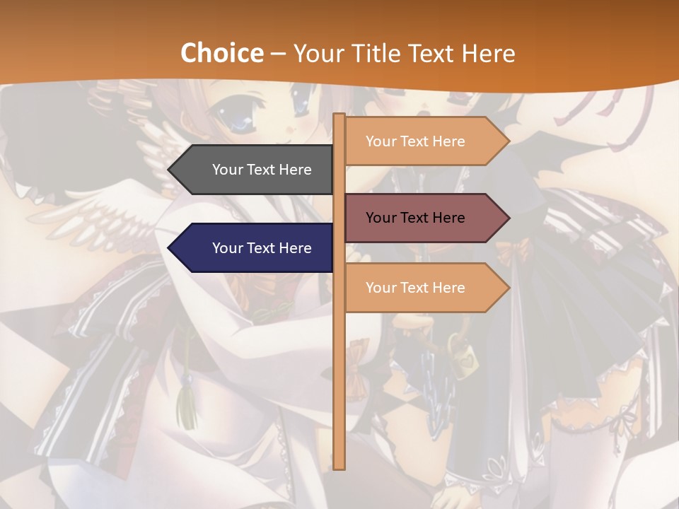 A Couple Of Anime Characters On A Checkered Floor PowerPoint Template