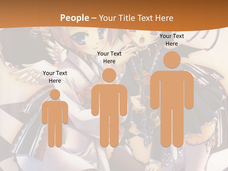 A Couple Of Anime Characters On A Checkered Floor PowerPoint Template