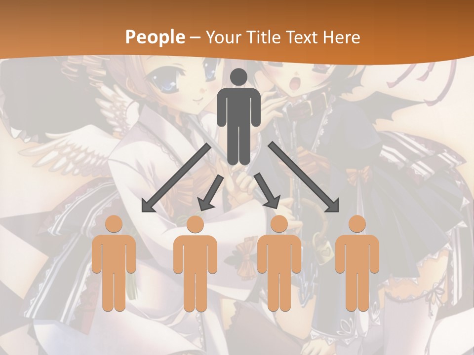 A Couple Of Anime Characters On A Checkered Floor PowerPoint Template