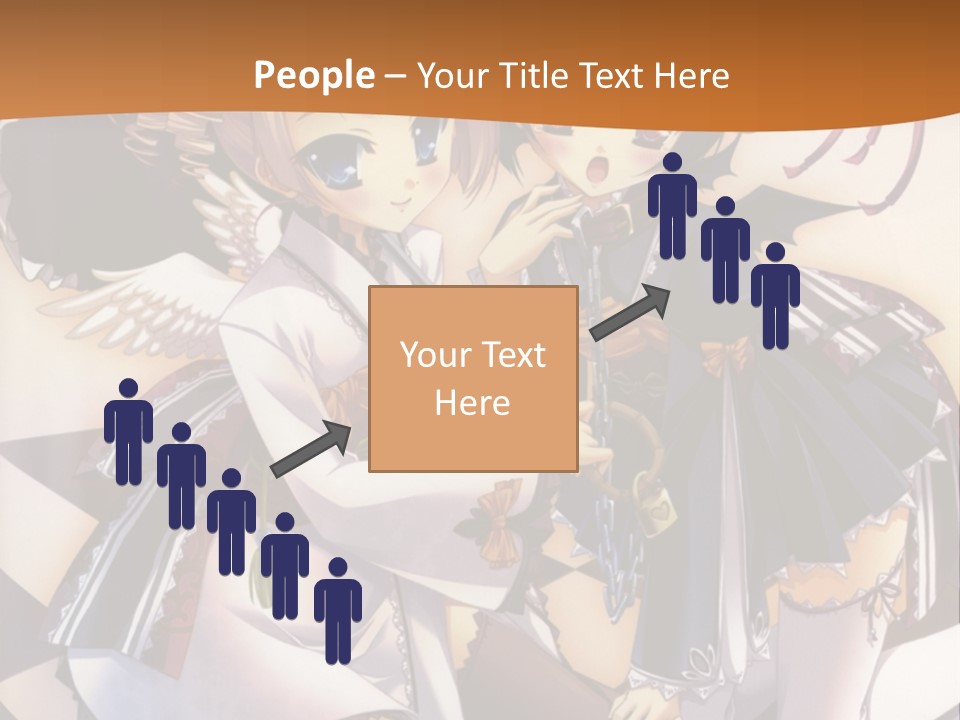 A Couple Of Anime Characters On A Checkered Floor PowerPoint Template