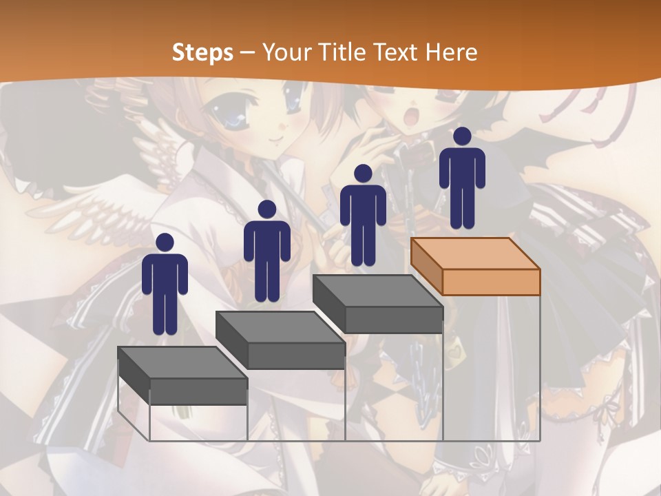 A Couple Of Anime Characters On A Checkered Floor PowerPoint Template